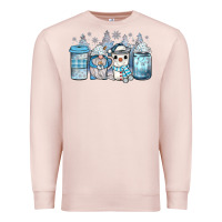 Pale Pink winter coffee Premium Sweatshirt - JahusDesignShop