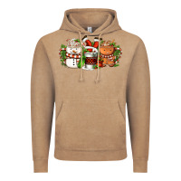 Vintage Coffee Christmas coffee cups Vintage Hoodie - FaDigitalArtStudio