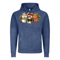 Vintage Denim Christmas coffee cups Vintage Hoodie - FaDigitalArtStudio