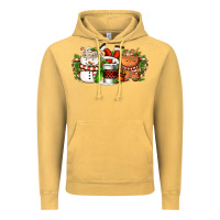 Vintage Mustard Christmas coffee cups Vintage Hoodie - FaDigitalArtStudio