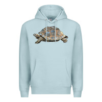 Blue Mist Tortoise Illustrations Premium Hoodie - LillyAllenDesigns