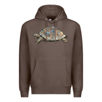 Coffee Tortoise Illustrations Premium Hoodie - LillyAllenDesigns