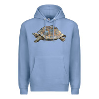 Colony Blue Tortoise Illustrations Premium Hoodie - LillyAllenDesigns