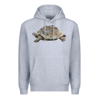 Heather Grey Tortoise Illustrations Premium Hoodie - LillyAllenDesigns