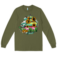 Army Green Campeche State Of Mexico Map Long Sleeve Tee - RanaPortraitStore