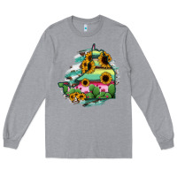 Heather Grey Campeche State Of Mexico Map Long Sleeve Tee - RanaPortraitStore