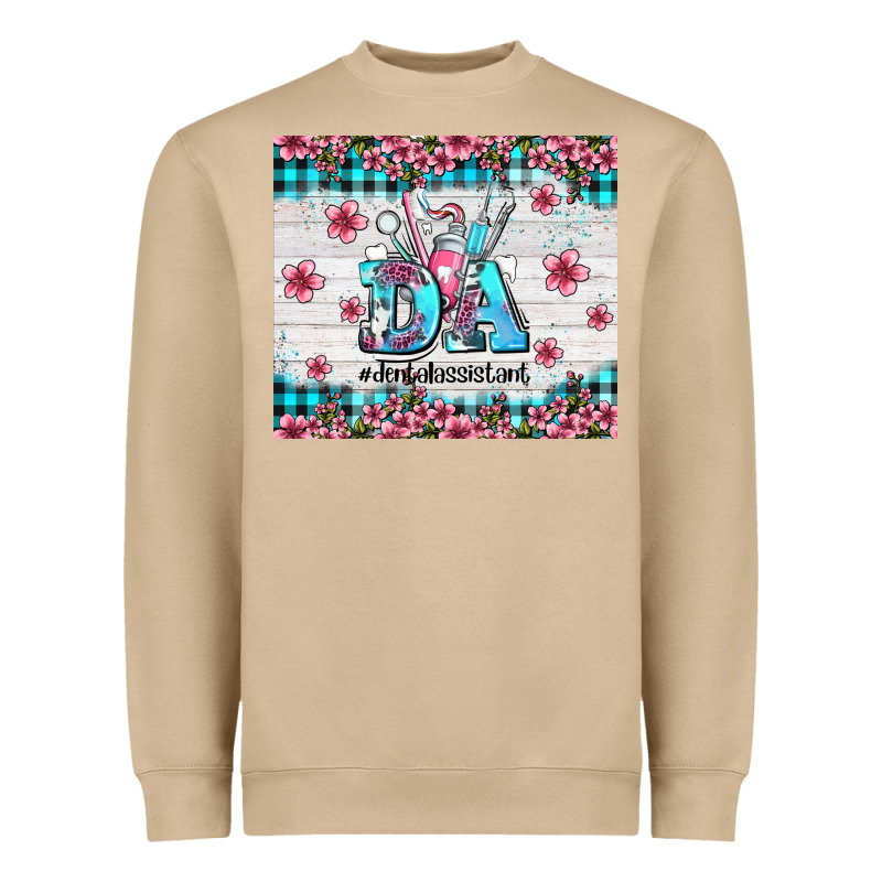 Da Dental Assistant Dentist Element With Flowers Heavyweight Sweatshirt by AdoDesignShop | Teevron