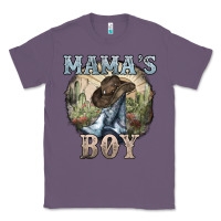 Lavender Mama's Boy western Cowboy boots cactus Classic Tee - HowdyJamesFarm