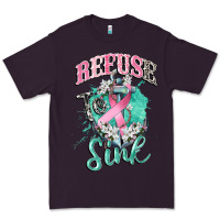 Plum refuse to sink cancer Premium Tee - CowGirlArtShop
