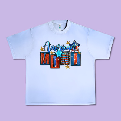 American Mini 4th Of July Urban Heavy Tee Designed By Fadigitalartstudio