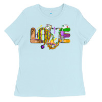 Baby Blue love nurse mardi gras Ladies Tee - OliviaCreatesArt