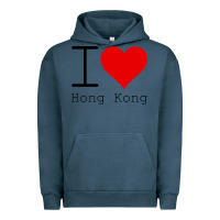 Pigment Midnight Navy i love hong kong Urban Hoodie - artisFamous