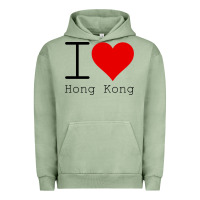 Pigment Oil Green i love hong kong Urban Hoodie - artisFamous