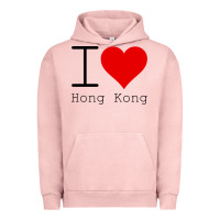 Pigment Salmon i love hong kong Urban Hoodie - artisFamous