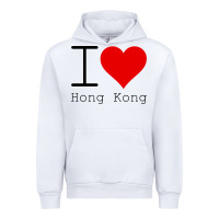 White i love hong kong Urban Hoodie - artisFamous