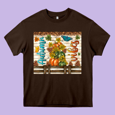 Autumn Vibes Heavy Core Tee Designed By Tumblerdesignbyshophia