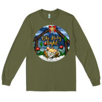 Army Green oh holy night Long Sleeve Tee - BundleAndBundleShop