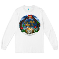 White oh holy night Long Sleeve Tee - BundleAndBundleShop