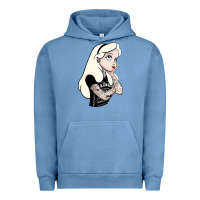 Pigment Pebble Blue alice tattoo Urban Hoodie - artisFamous