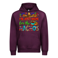Mauve Wine I'm just here for the nachos Urban Hoodie - RanaPortraitStore