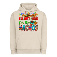 Pigment French Oak I'm just here for the nachos Urban Hoodie - RanaPortraitStore