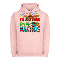 Pigment Salmon I'm just here for the nachos Urban Hoodie - RanaPortraitStore