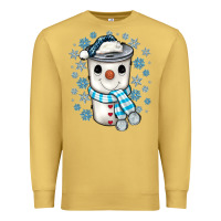 Antique Gold snowman coffee cup Premium Sweatshirt - JahusDesignShop