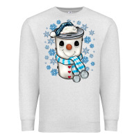Snowman Coffee Cup Premium Sweatshirt | Teevron