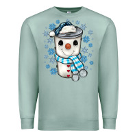 Seafoam snowman coffee cup Premium Sweatshirt - JahusDesignShop