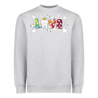 Heather Grey love tooth and tooth fairy Heavyweight Sweatshirt - AdoDesignShop