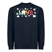 Navy love tooth and tooth fairy Heavyweight Sweatshirt - AdoDesignShop
