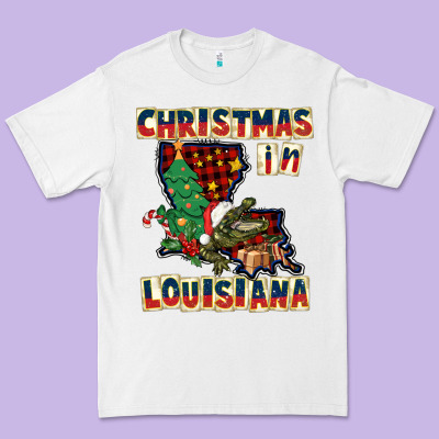 Christmas In Louisiana Premium Tee Designed By Cowgirlartshop