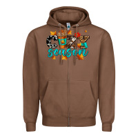 Chestnut cozy season with coffee cup Zipper Hoodie - AdoDesignShop