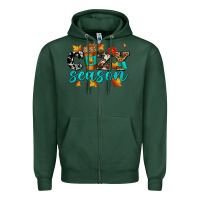 Sports Green cozy season with coffee cup Zipper Hoodie - AdoDesignShop