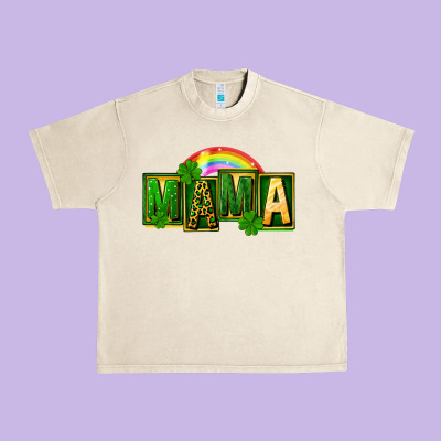 St. Patricks Day Mama Urban Heavy Tee Designed By Fadigitalartstudio