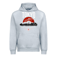 Heather Grey tokyo Urban Hoodie - artisFamous