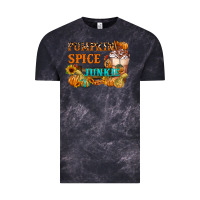 Cloud Black Pumpkin Spice Junkie Vintage Tee - FaDigitalArtStudio