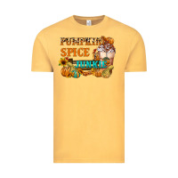 Vintage Mustard Pumpkin Spice Junkie Vintage Tee - FaDigitalArtStudio
