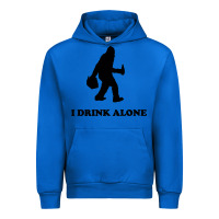 Cobalt bigfoot sasquatch i drink alone Urban Hoodie - artisFamous