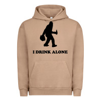 Pigment Burro bigfoot sasquatch i drink alone Urban Hoodie - artisFamous