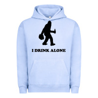 Pigment Grape Ice bigfoot sasquatch i drink alone Urban Hoodie - artisFamous