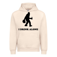 Sandshell bigfoot sasquatch i drink alone Urban Hoodie - artisFamous