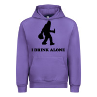 Tulip bigfoot sasquatch i drink alone Urban Hoodie - artisFamous