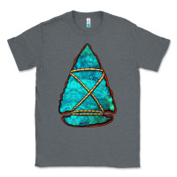 Charcoal Heather turquoise arrowhead Classic Tee - Jasminsmagicworld
