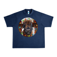 Navy Western Christmas Calf Urban Heavy Tee - RanaPortraitStore
