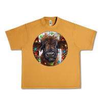 Peanut Butter Western Christmas Calf Urban Heavy Tee - RanaPortraitStore
