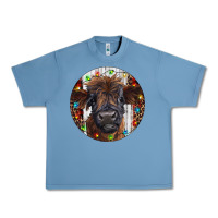 Pebble Blue Western Christmas Calf Urban Heavy Tee - RanaPortraitStore