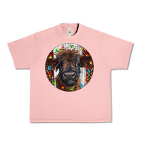 Salmon Western Christmas Calf Urban Heavy Tee - RanaPortraitStore