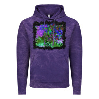 Cloud Purple halloween skull and leopard background Vintage Hoodie - BundleAndBundleShop