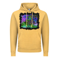 Vintage Mustard halloween skull and leopard background Vintage Hoodie - BundleAndBundleShop